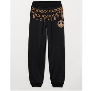 SOLD!! H&M x Moschino Joggers with appliqué